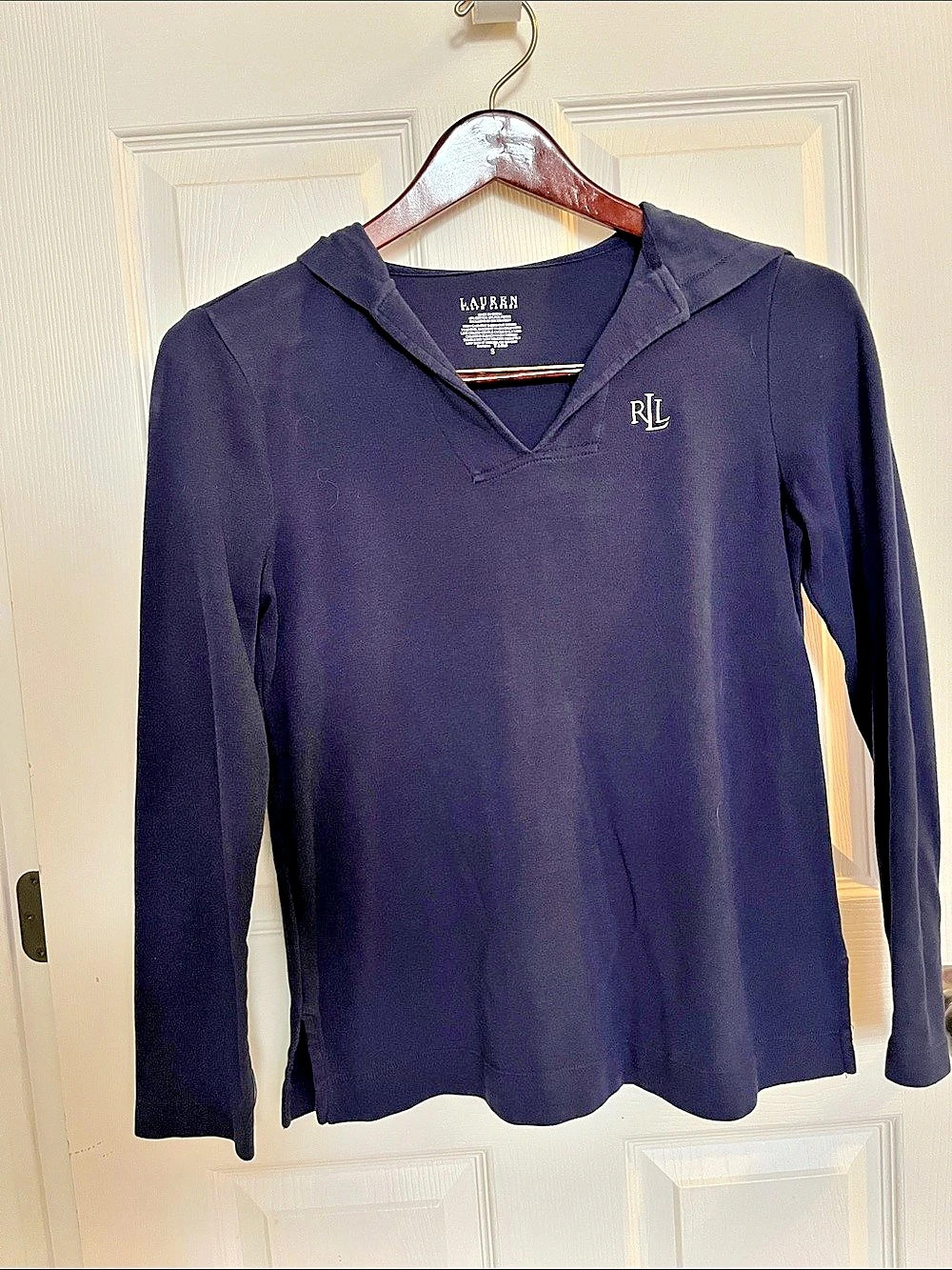 Ralph Lauren Hooded Long Sleeve Shirt Size Medium